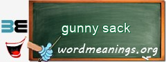 WordMeaning blackboard for gunny sack